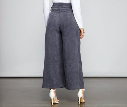 High Waist Flared Corduroy Pants