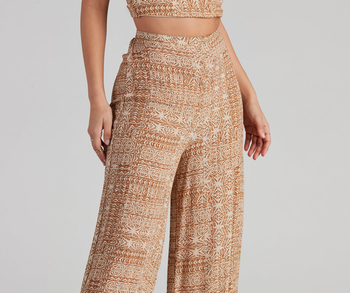 Sandy Beaches Boho Wide Leg Pants