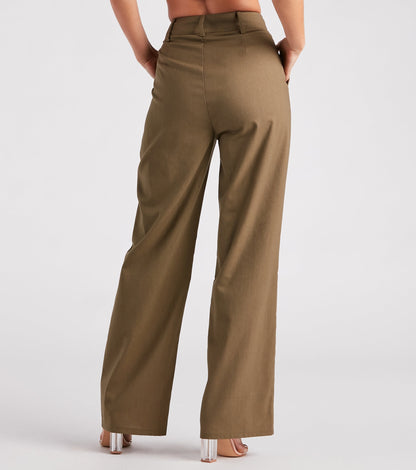Make The Shift Linen Wide-Leg Trouser Pants