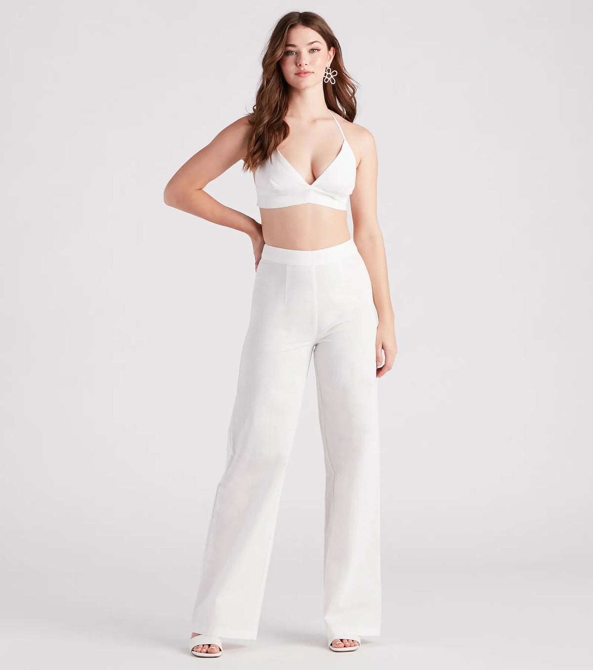Meet In The Hamptons Linen Wide Leg Pants