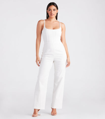 Corset With The Program Linen Jumpsuit