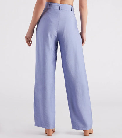 Show Up In Style Linen Wide Leg Trouser Pants