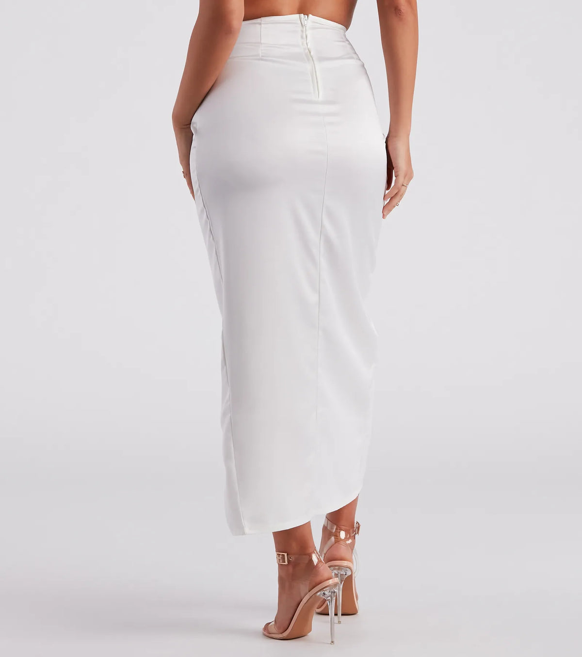 Wrapped In Chic Vibes Satin Maxi Skirt