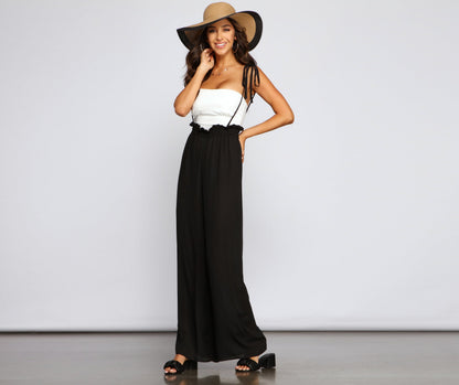 Style It Up Suspender Wide Leg Pants