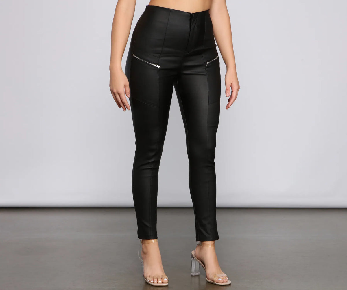 Edgy Vibes Faux Leather Pants
