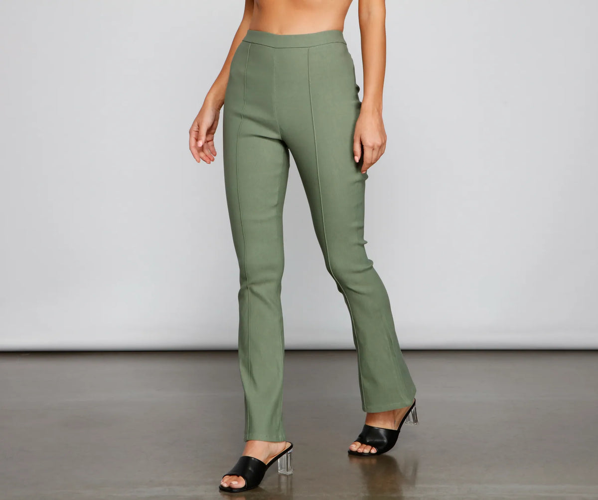 Chic Vibes High Waist Bootcut Pants