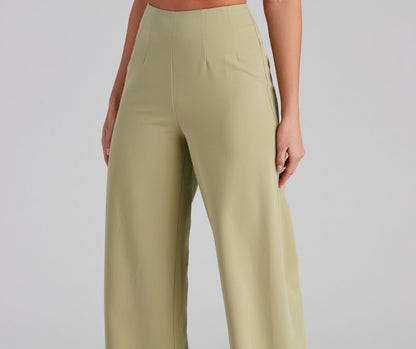 She Means Business Wide-Leg Pants