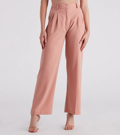 Chic Crepe Boyfriend Trouser Pants