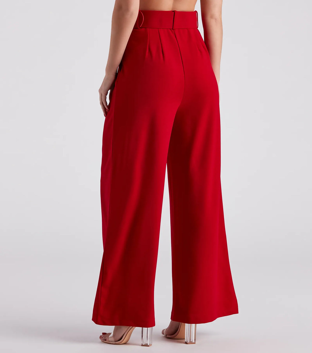 Flip In Reverse Belted Trouser Pants
