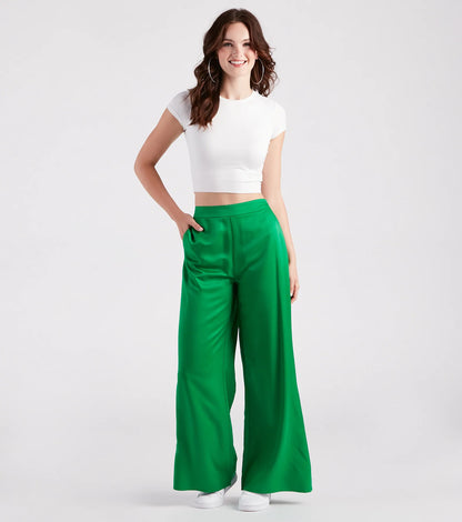 Seriously Stylish Satin Trouser Pants