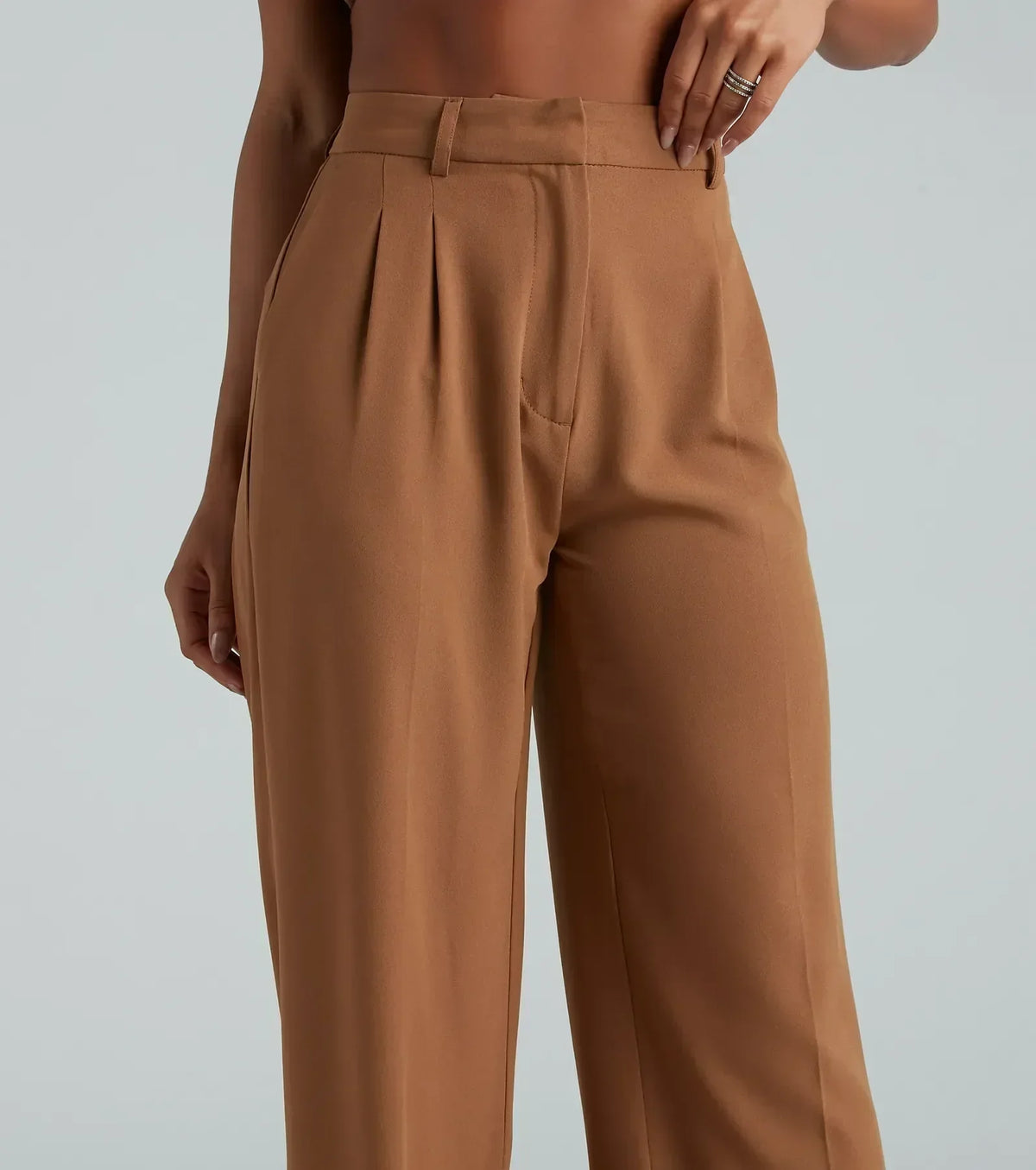 Chic Crepe Boyfriend Trouser Pants