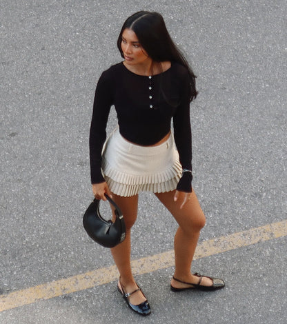 Trendy Cutie Pleated A-Line Mini Skort