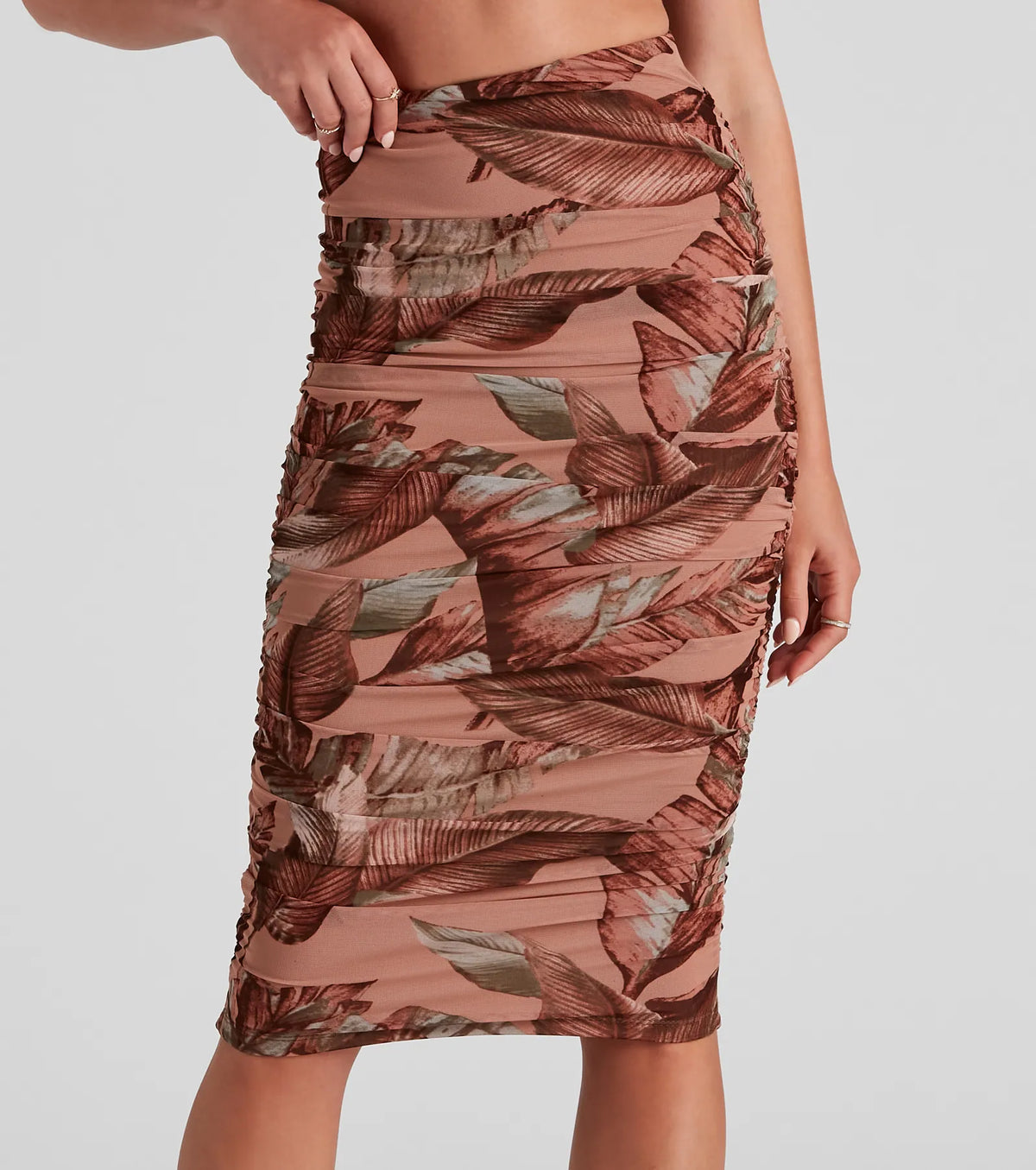 Bring The Heat Printed Midi Skirt