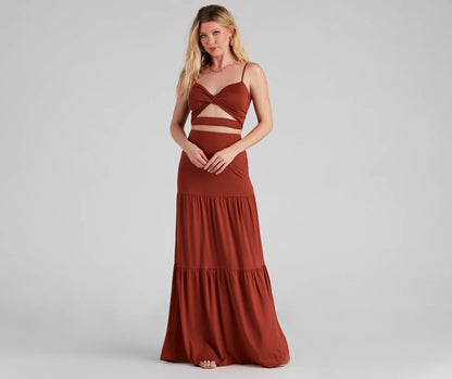 Let's Get Together Tiered Maxi Skirt