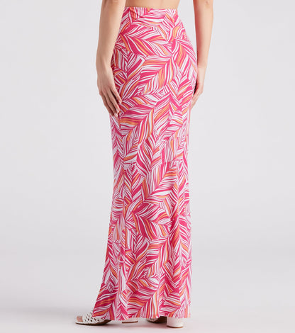Beachside Stroll Printed Maxi Skirt