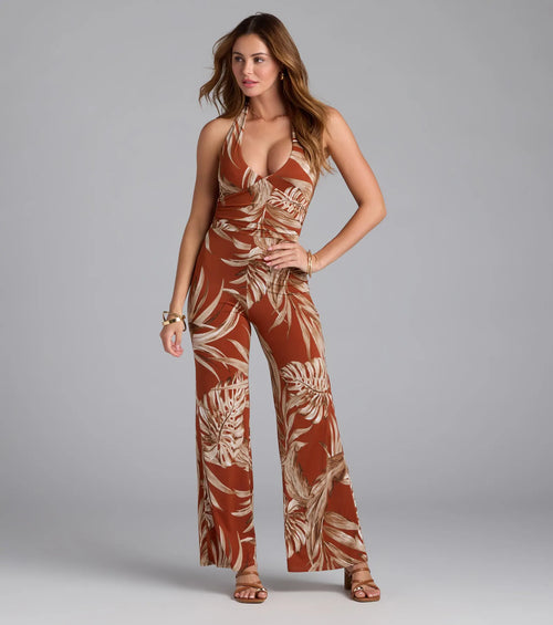 Sunny POV Tropical Print Jumpsuit