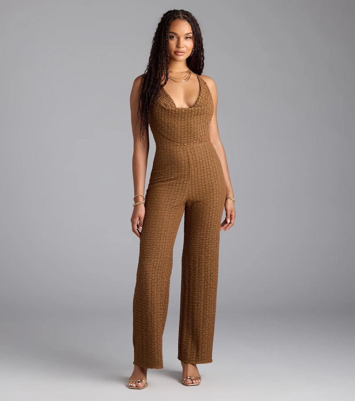 Make A Statement Strappy Open Back Jumpsuit