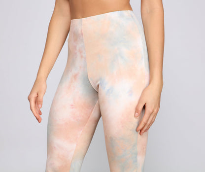 Tie Dye Glam High Waist Flared Pants