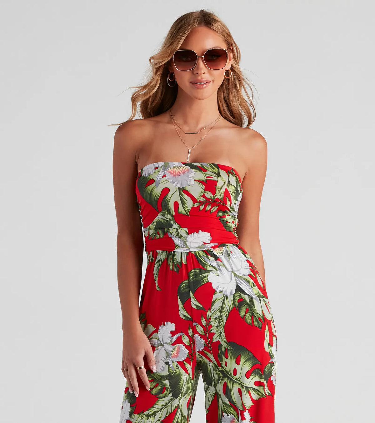 Tropical Vibes Wide Leg Jumpsuit