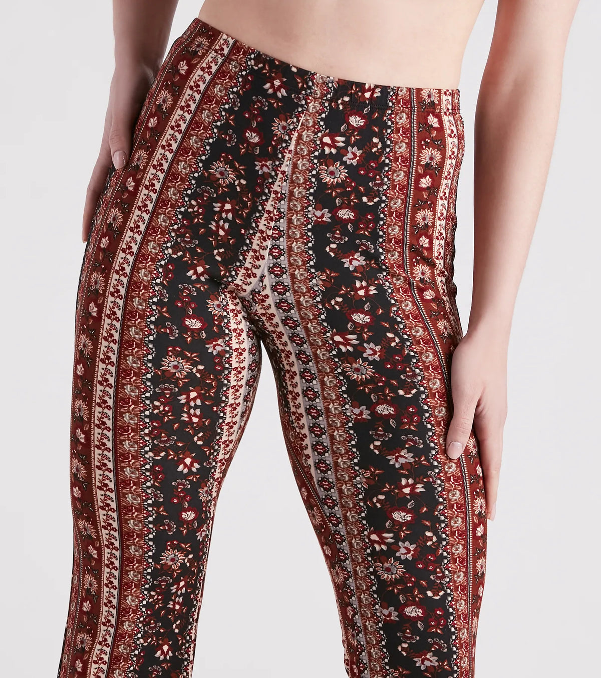 Trendy Gal Floral Boho Flare Pants