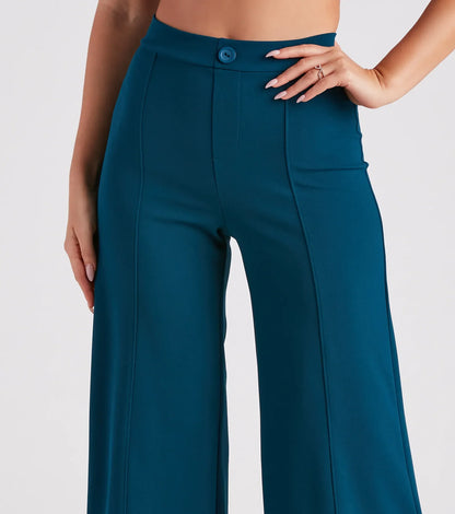Wrap Around You Crepe Wide-Leg Pants