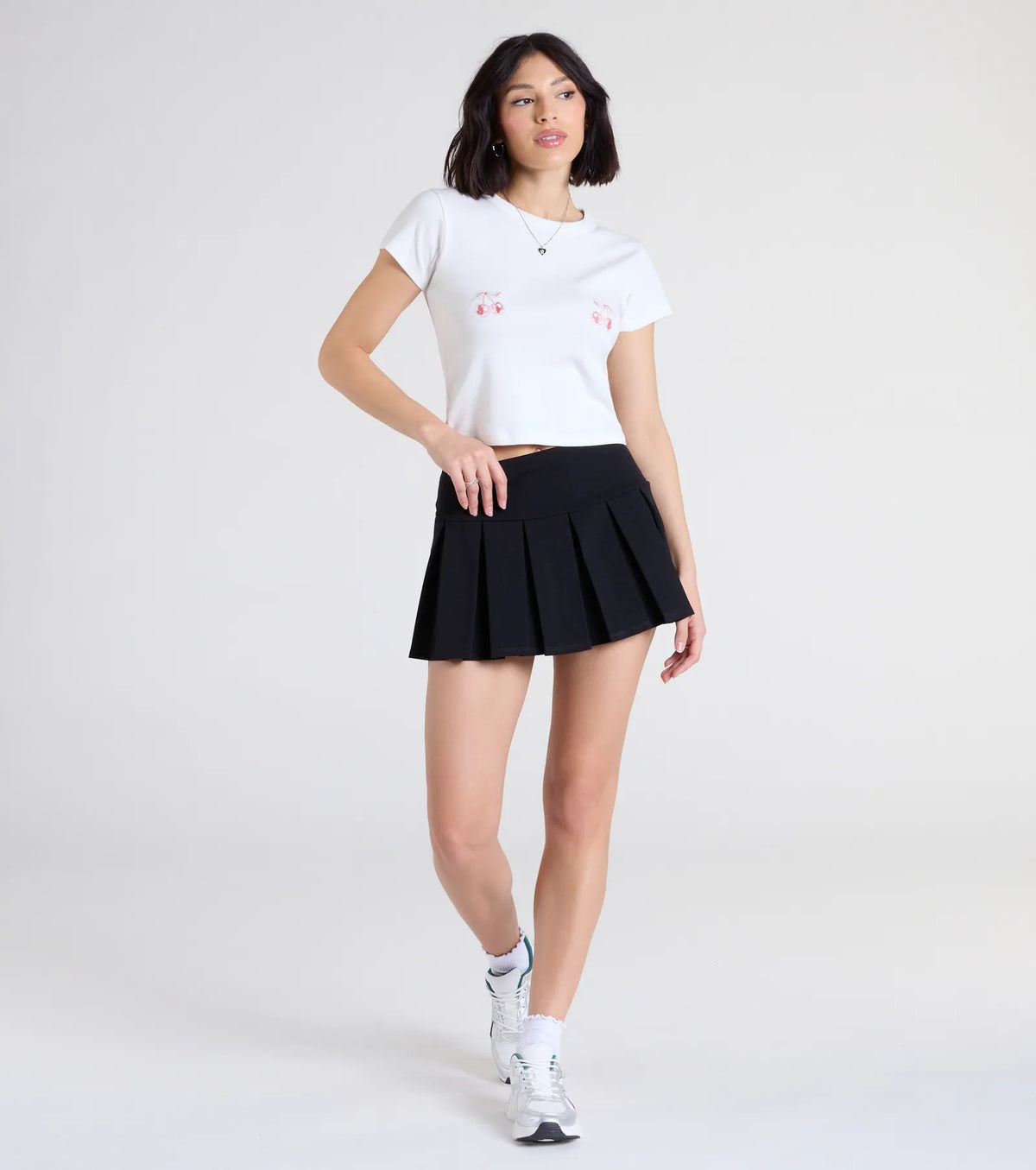 School's Out High-Rise Pleated Ponte Skort