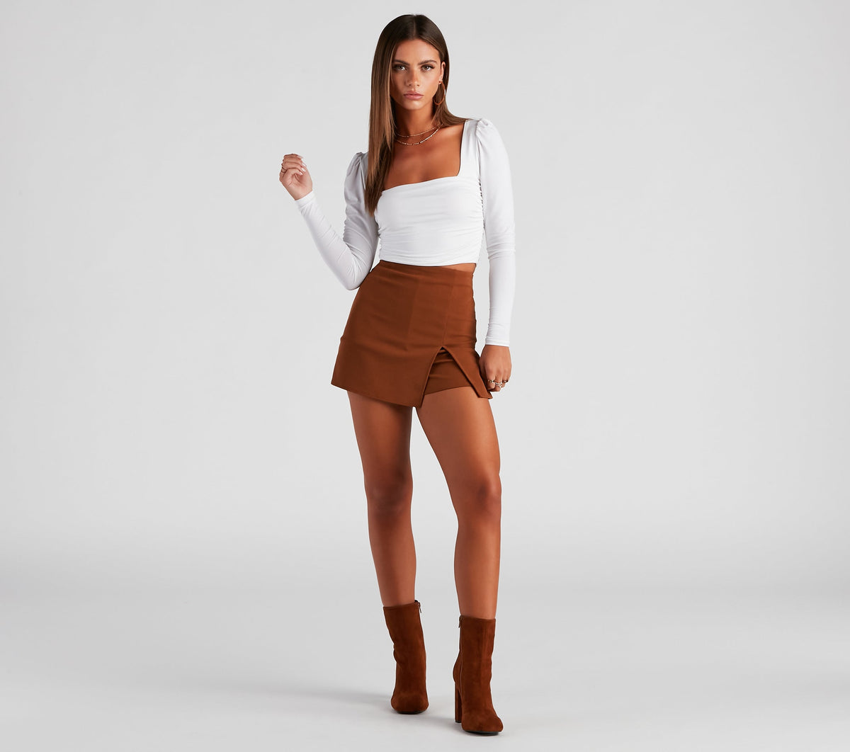 Classic Crepe Fitted Skort