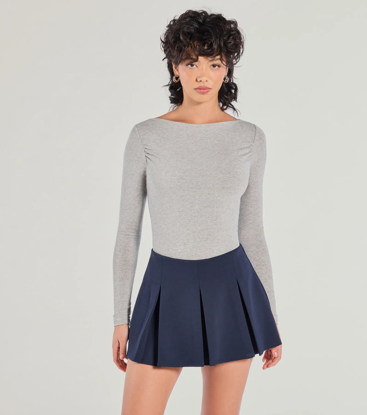 Keeping It Cute Pleated Ponte Skort