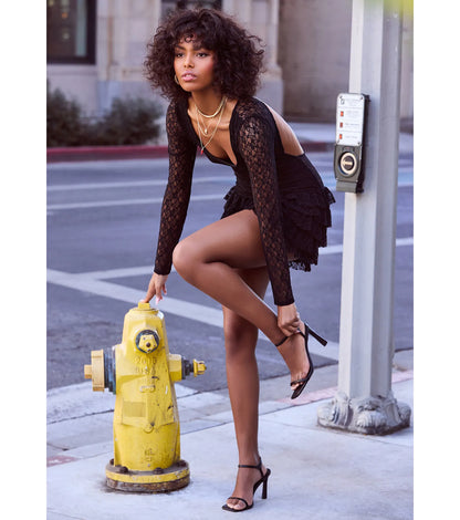 Timeless Romance Open Back Lace Romper