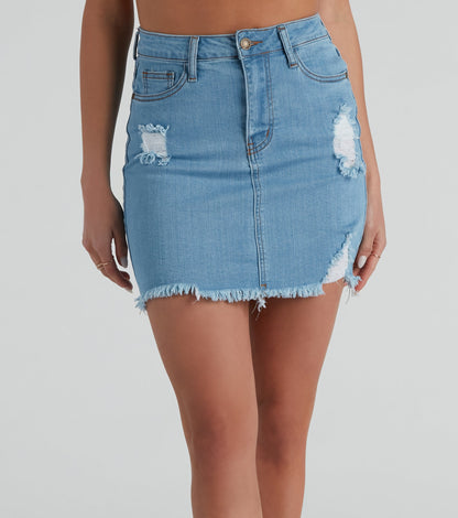 Ally High-Rise Denim Mini Skirt by Windsor Denim