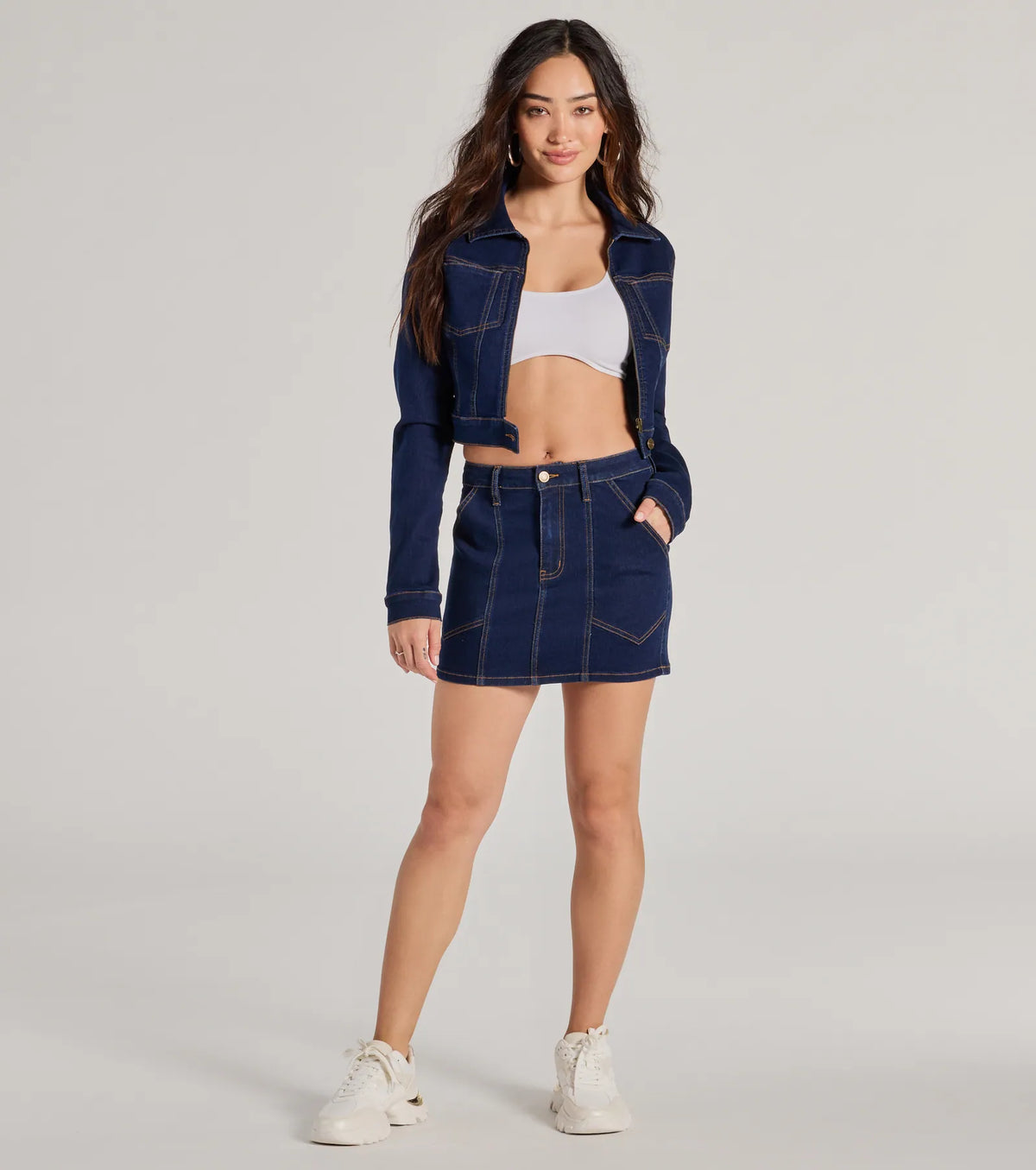Covetable Cutie High-Rise Denim Mini Skirt