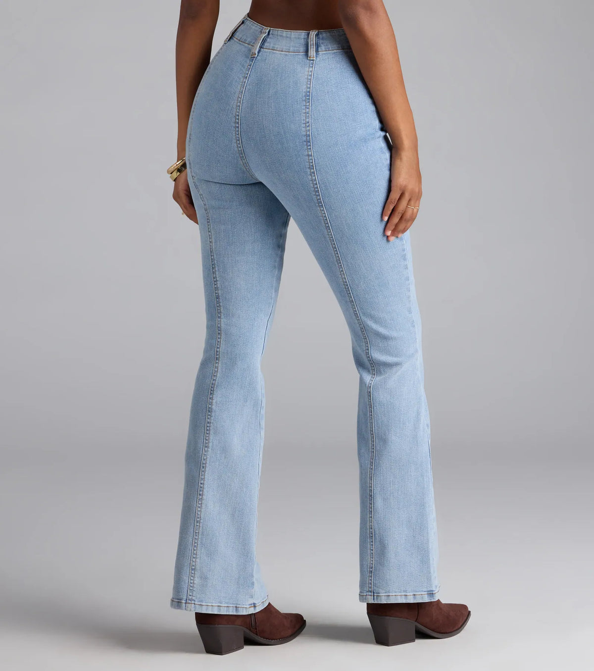 Timeless And True High-Rise Bootcut Denim Jeans