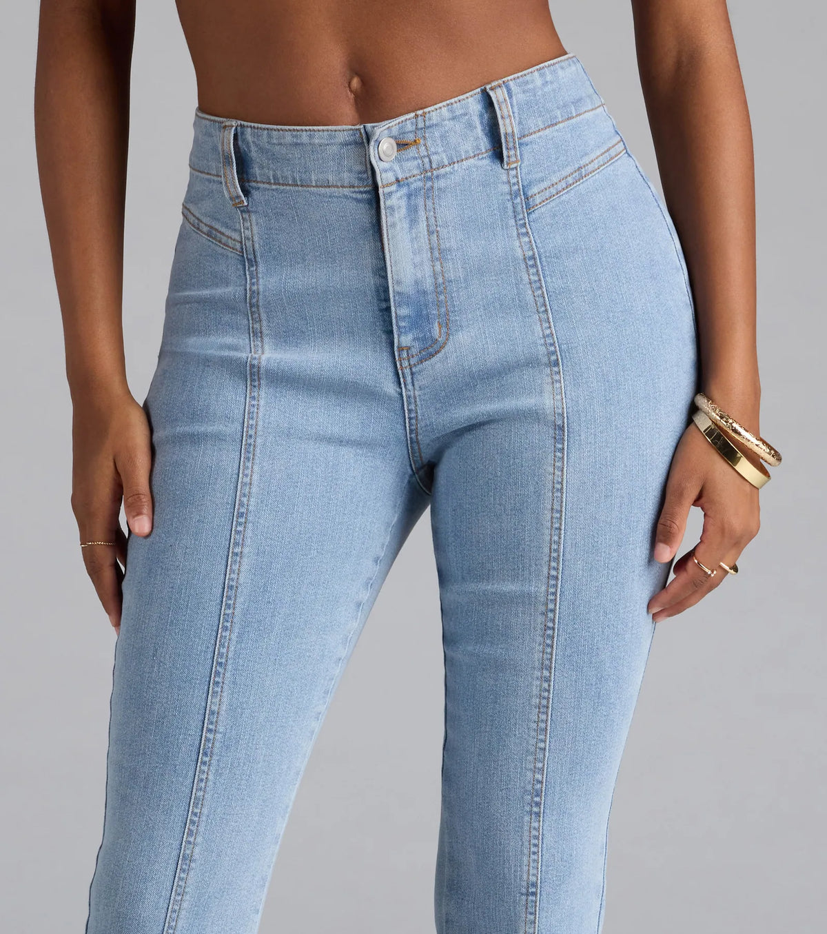 Timeless And True High-Rise Bootcut Denim Jeans