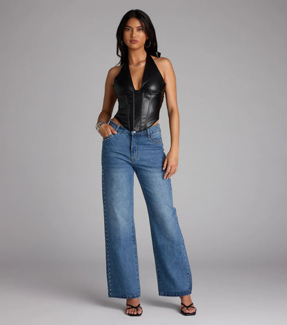 Stud Game Strong Mid-Rise Denim Jeans
