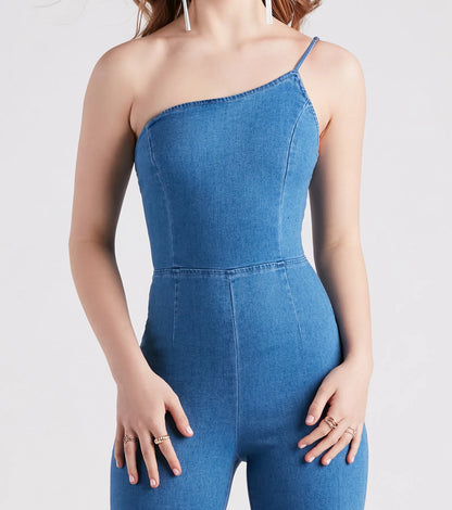 Retro Diva Denim Catsuit