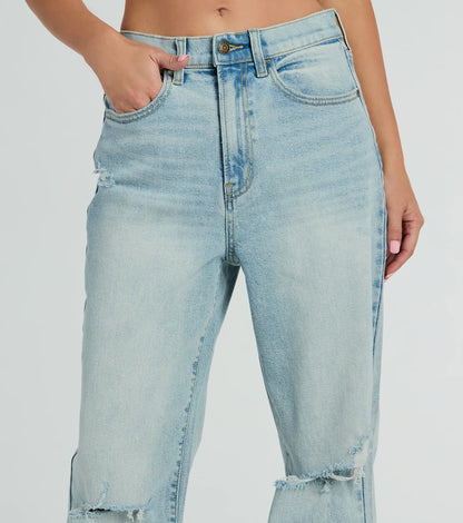Authentic Trendsetter High Rise Denim Boyfriend Jeans