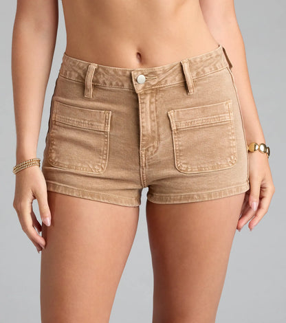 Legs for Days Mid-Rise Pocket Denim Shorts