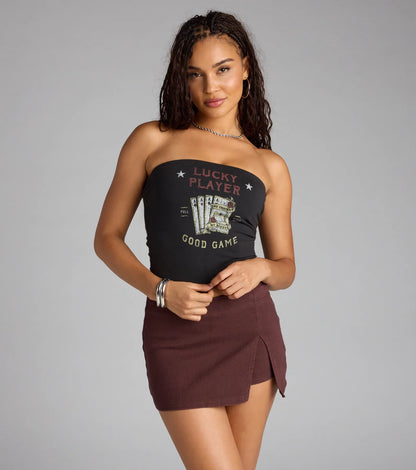 Own the Moment Mid-Rise Slit Skort