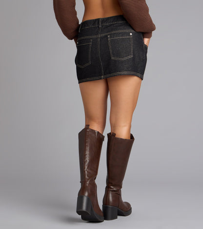 Pocket Play Denim Mini Skort