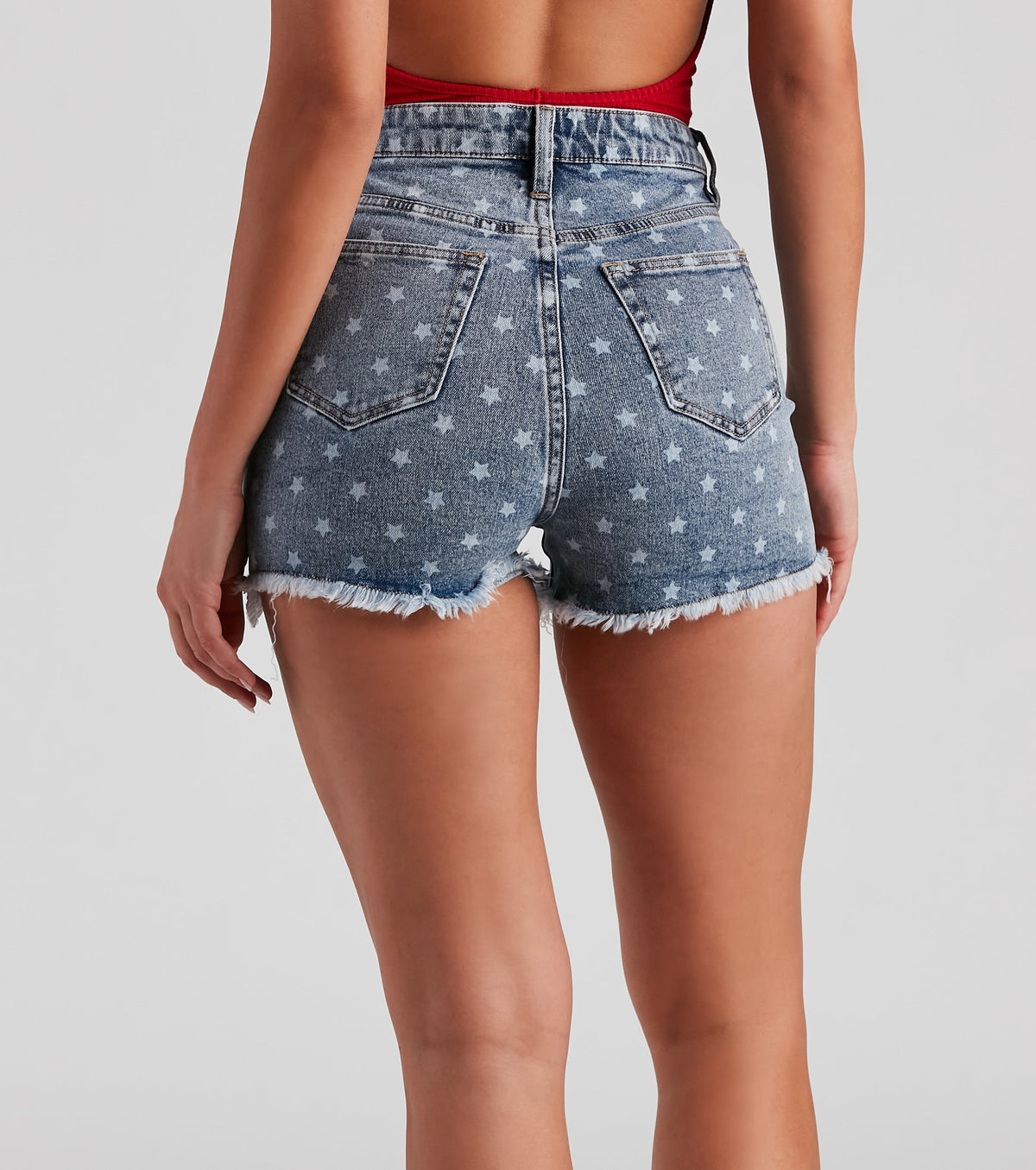 Remy Star Print Denim Shorts by Windsor Denim