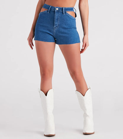 Remy High-Rise Cutout Shorts By Windsor Denim