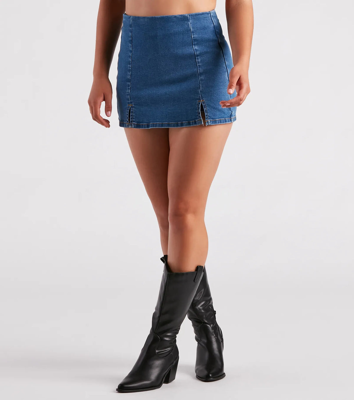 Always On Trend Denim Mini Skort
