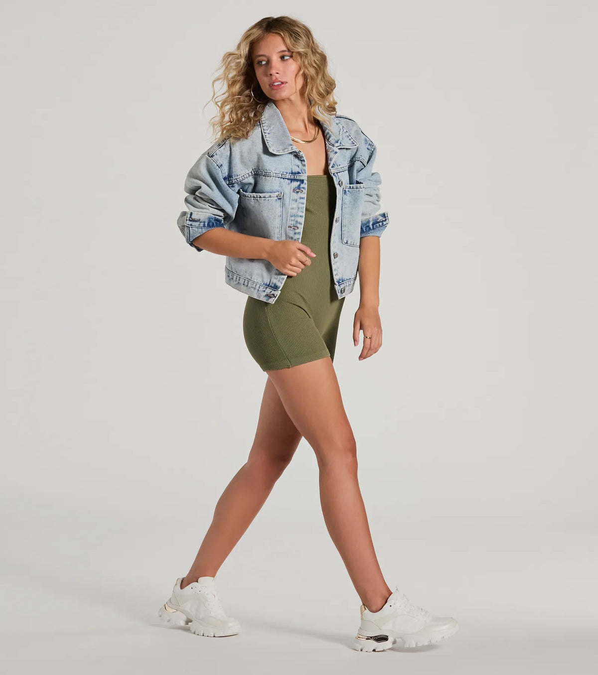 Lounge Moments Basic Short Sleeve Rib Knit Romper