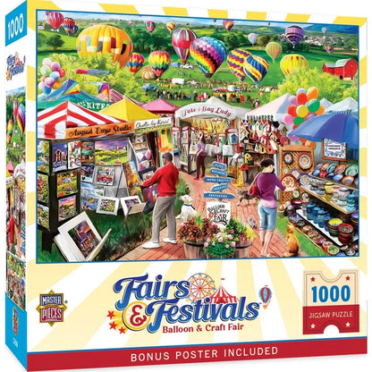 1000 Piece Jigsaw Puzzle - Fairs & Festivals- Balloon & Craft Fair | MasterPieces