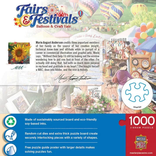 1000 Piece Jigsaw Puzzle - Fairs & Festivals- Balloon & Craft Fair | MasterPieces
