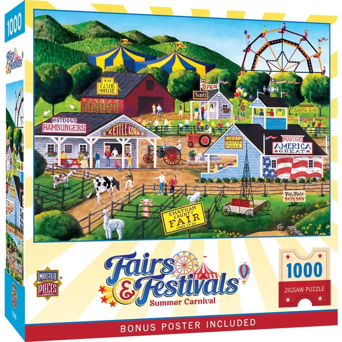 1000 Piece Jigsaw Puzzle - Fairs & Festivals- Summer Carnival | MasterPieces