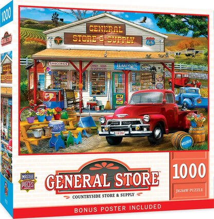 1000 Piece Jigsaw Puzzle - General Store- Countryside Store & Supply | MasterPieces
