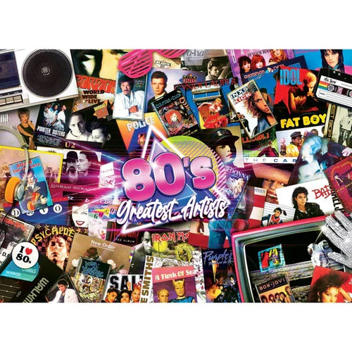 1000 Piece Jigsaw Puzzle - Greatest Hits- 80's Artists | MasterPieces