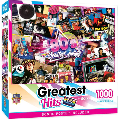 1000 Piece Jigsaw Puzzle - Greatest Hits- 80's Artists | MasterPieces