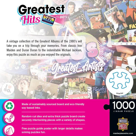 1000 Piece Jigsaw Puzzle - Greatest Hits- 80's Artists | MasterPieces